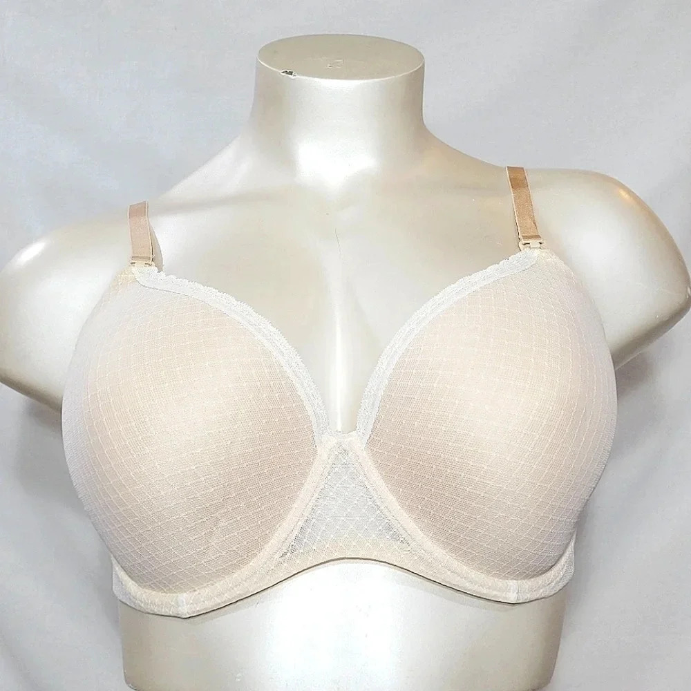 Gilligan O'Malley Nursing Full Coverage Lace Underwire Bra Mochaccino Nude